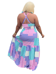 KAREN TIE STRAPS LONG DRESS