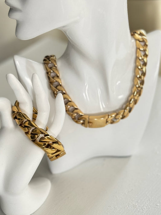 PROPS CUBAN LINK SET MED