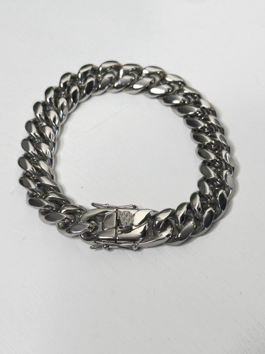 PROPS CUBAN LINK STAINLESS STEEL ANKLE BRACELETS